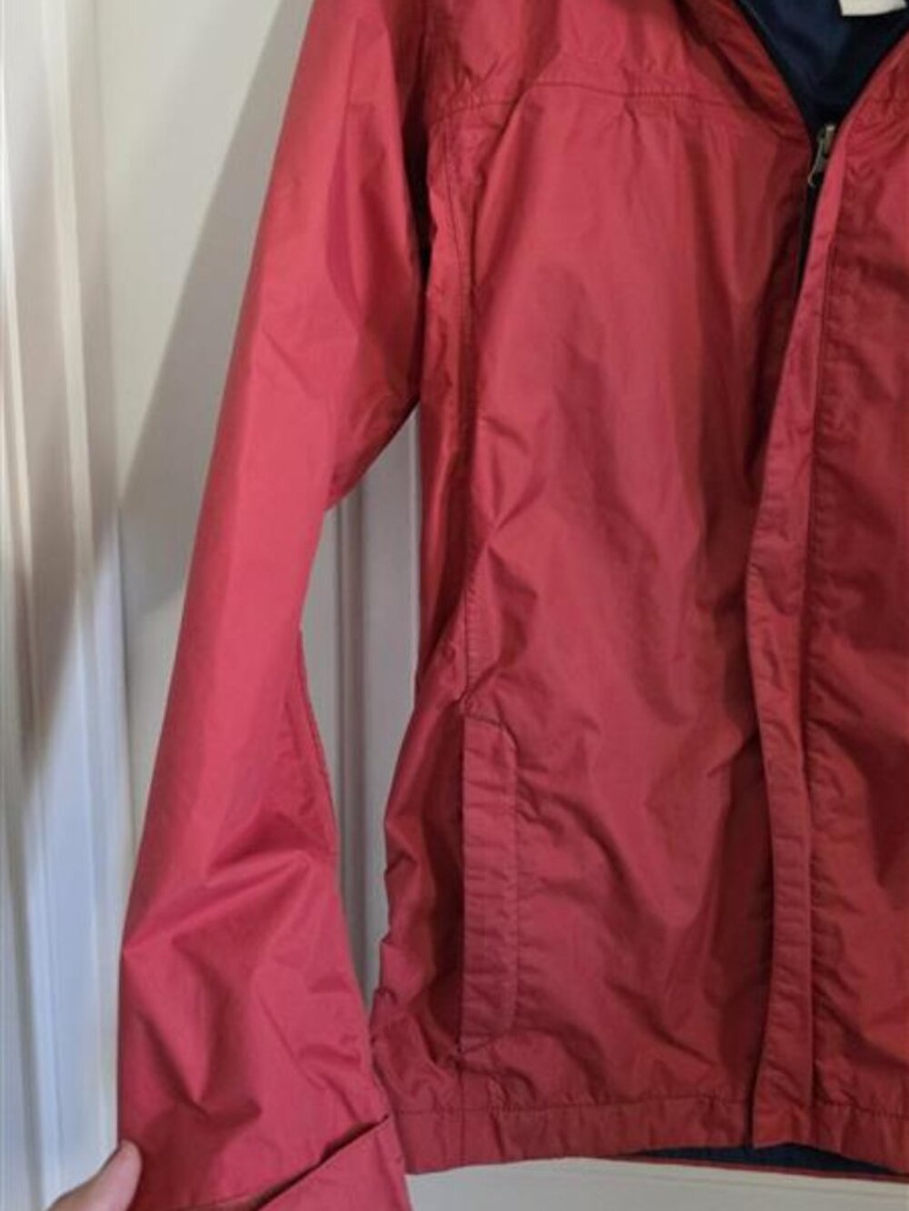 Columbia Coral Pink Hooded Lightweight Rain Jacket Size Large - Picture 6 of 13